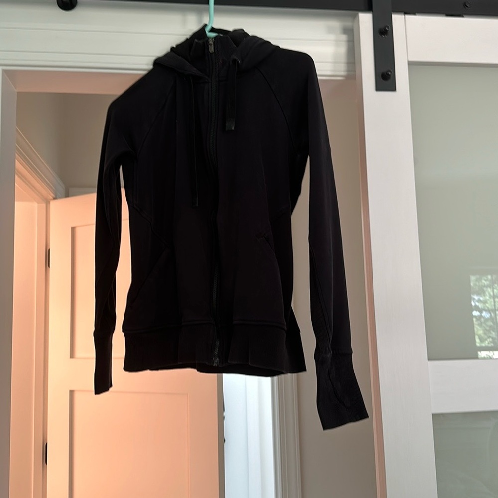 athleta black zip up